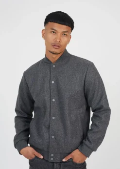 Brave Soul Charcoal Bomber Style Jacket