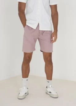 Brave Soul Dusty Pink Cotton Chino Shorts with Turn Up Hem