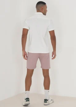 Brave Soul Dusty Pink Cotton Chino Shorts with Turn Up Hem