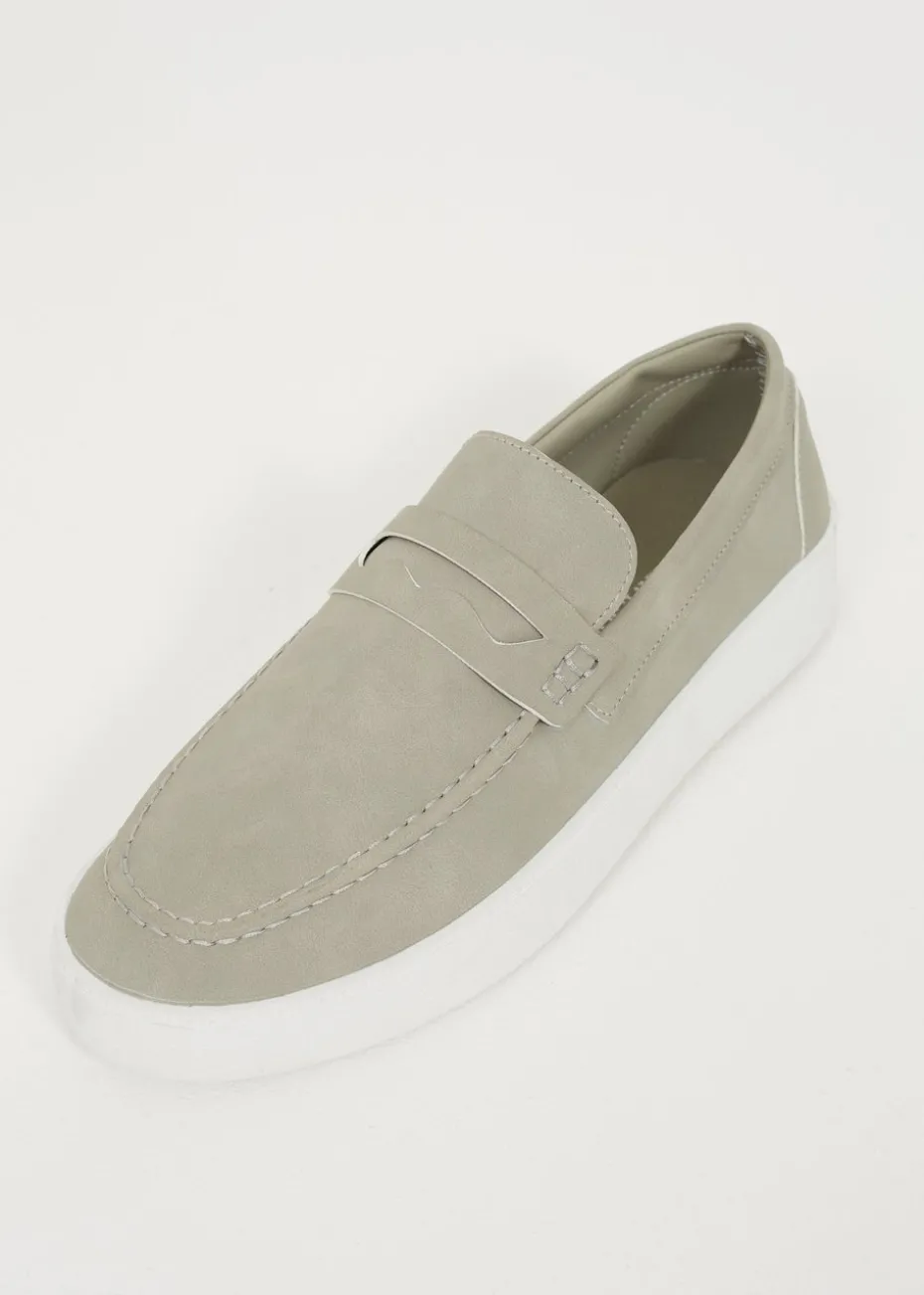 Brave Soul Grey Faux Suede Loafers