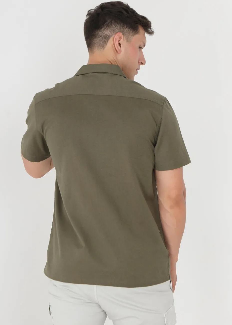 Brave Soul Khaki Short Sleeve Shirt