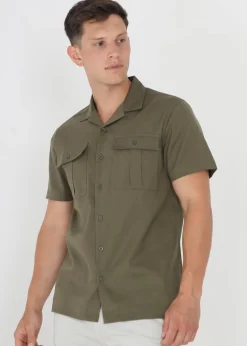 Brave Soul Khaki Short Sleeve Shirt