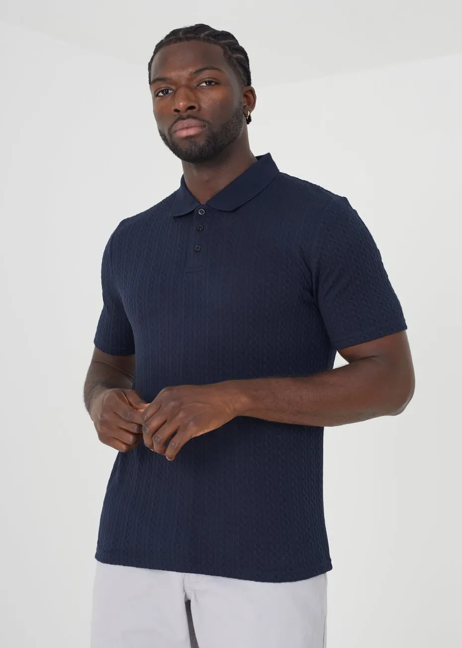 Brave Soul Navy Short Sleeve Polo Shirt
