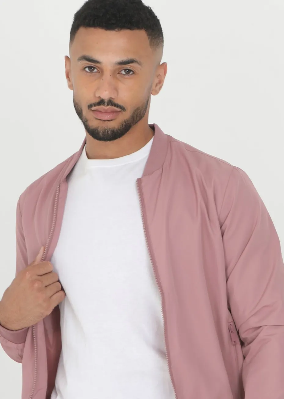 Brave Soul Pink Bomber Jacket