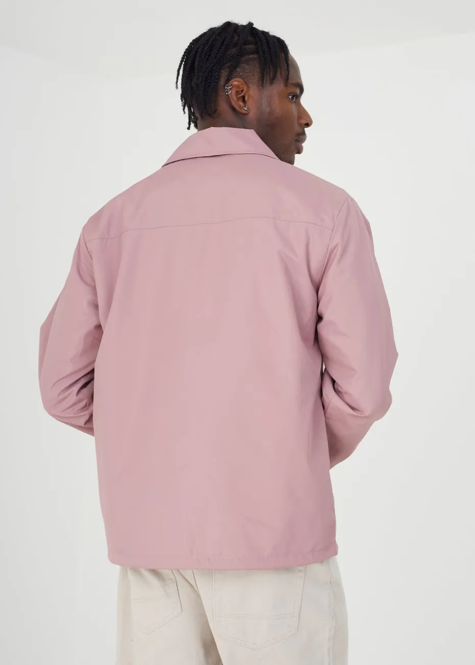 Brave Soul Pink Lightweight Coach Style Jacket