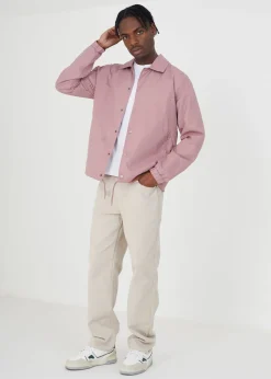 Brave Soul Pink Lightweight Coach Style Jacket