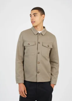 Brave Soul Soft Green Button Through Shacket