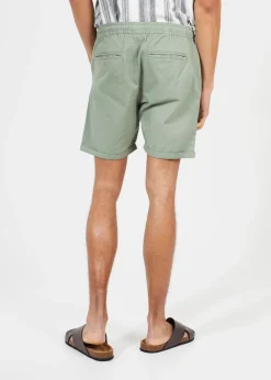 Brave Soul Soft Green Cotton Chino Shorts With Turn Up Hem