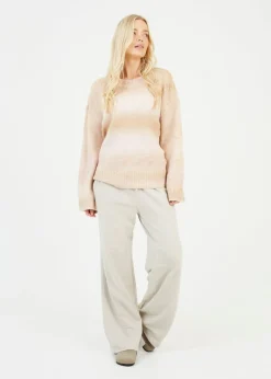 Brave Soul Stone Crew Neck Space Dye Knitted Jumper