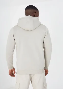 Brave Soul Stone Zip Through Hoodie