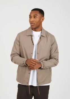 Brave Soul Taupe Lightweight Coach Style Jacket