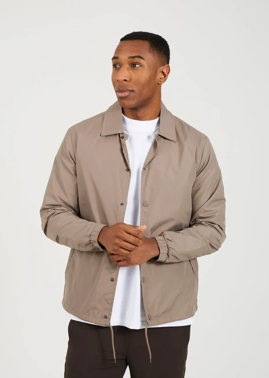 Brave Soul Taupe Lightweight Coach Style Jacket