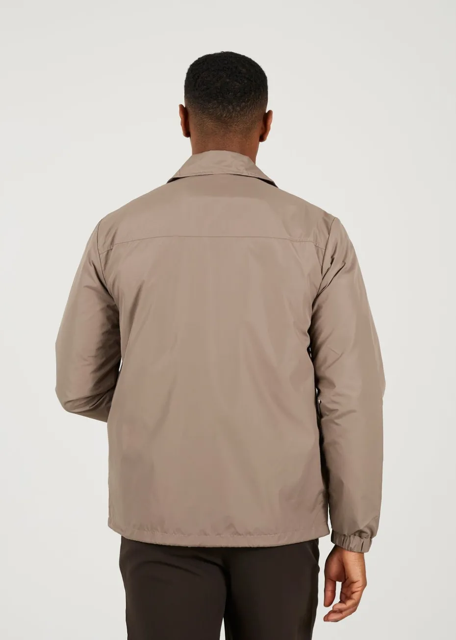 Brave Soul Taupe Lightweight Coach Style Jacket