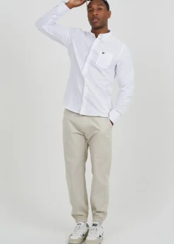 Brave Soul White Cotton Long Sleeve Oxford Shirt