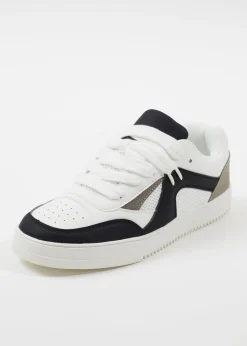 Brave Soul White Faux Leather Trainers