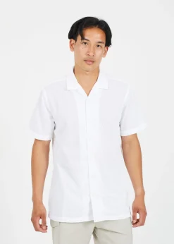 Brave Soul White Revere Collar Short Sleeve Shirt