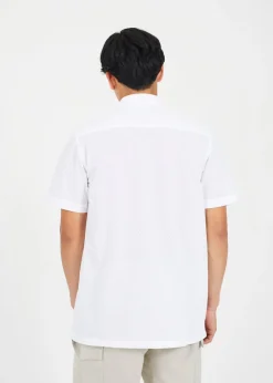 Brave Soul White Revere Collar Short Sleeve Shirt