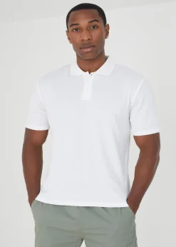 Brave Soul White Short Sleeve Polo Shirt