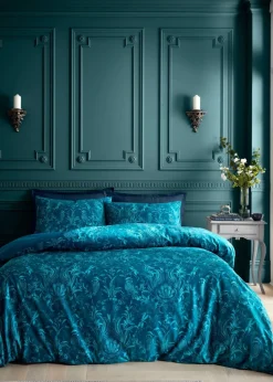 Bridgerton By Catherine Lansfield Regal Birds Soft Velvet Duvet Cover Set