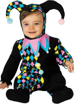 Bristol Novelty Kids Black Court Jester Costume (1-4yrs)