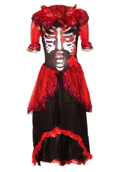 Bristol Novelty Red Day Of The Dead Costume