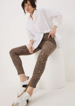 Brown Animal Print Jeggings