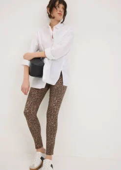 Brown Animal Print Jeggings
