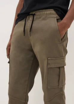 Brown Knitted Cargo Trousers