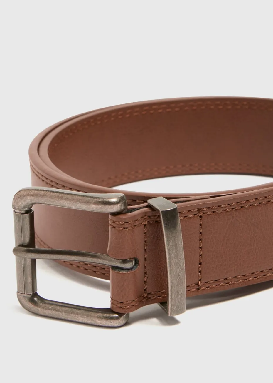 Brown Leather Jeans Belt