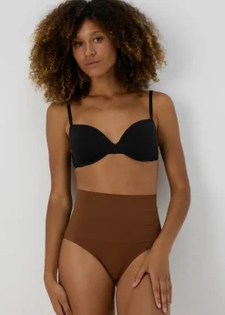 Brown Seamless Shapewear Briefs