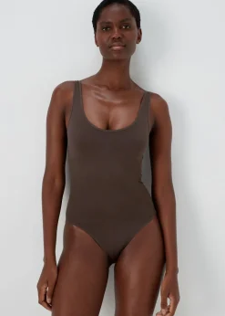 Brown Seamless Smoothing Bodysuit