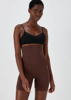 Brown Seamless Smoothing Shorts
