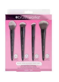 Brushworks Buff & Blend Makeup Black Brush Set