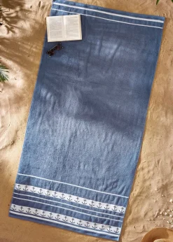 Catherine Lansfield Anchors Cotton Extra Large Beach Towel