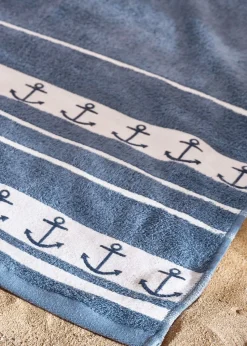 Catherine Lansfield Anchors Cotton Extra Large Beach Towel