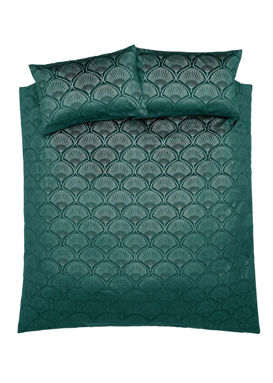 Catherine Lansfield Art Deco Pearl Duvet Cover Set