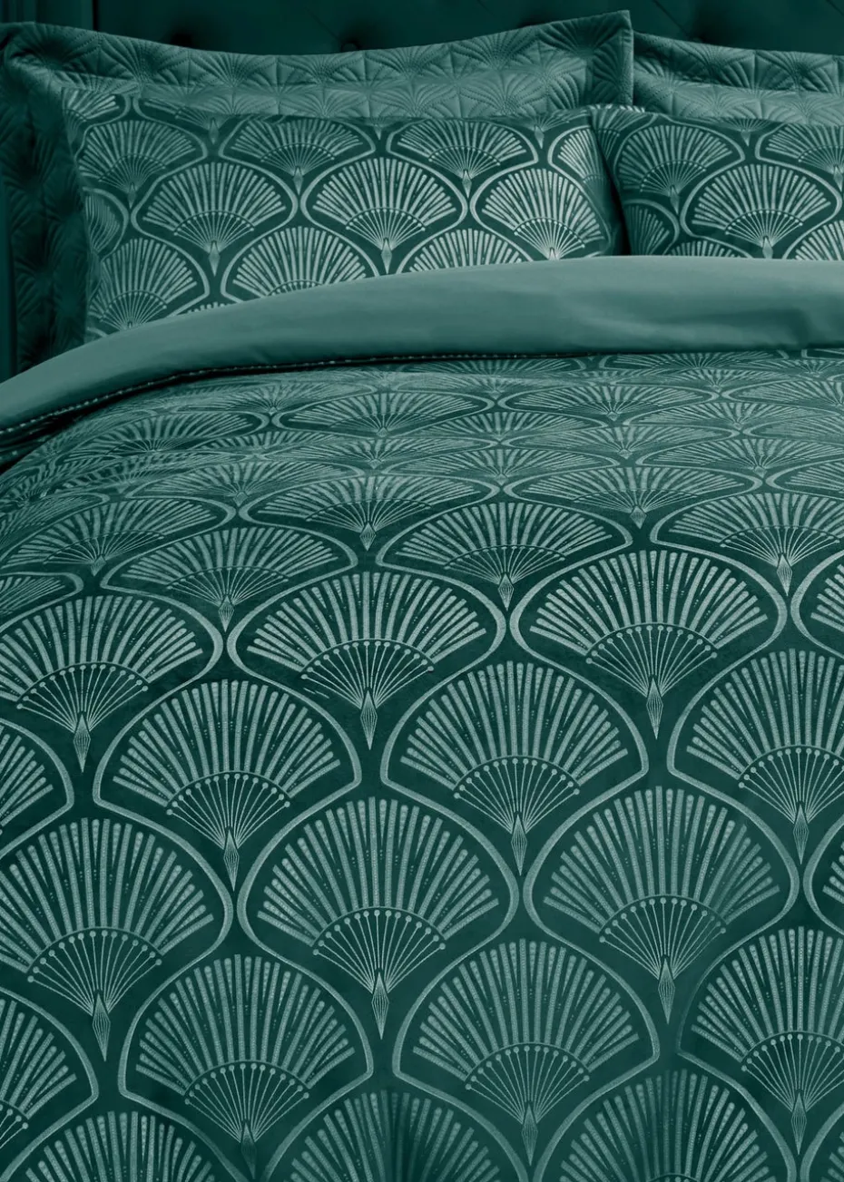 Catherine Lansfield Art Deco Pearl Duvet Cover Set