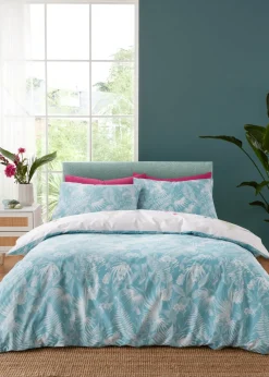 Catherine Lansfield Aruba Tropical Floral Reversible Duvet Cover Set