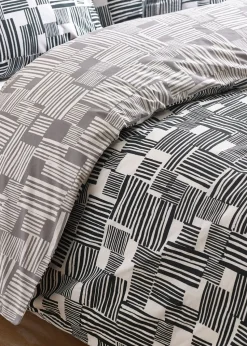 Catherine Lansfield Blocks Reversible Duvet Cover Set