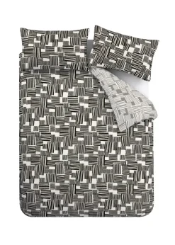 Catherine Lansfield Blocks Reversible Duvet Cover Set
