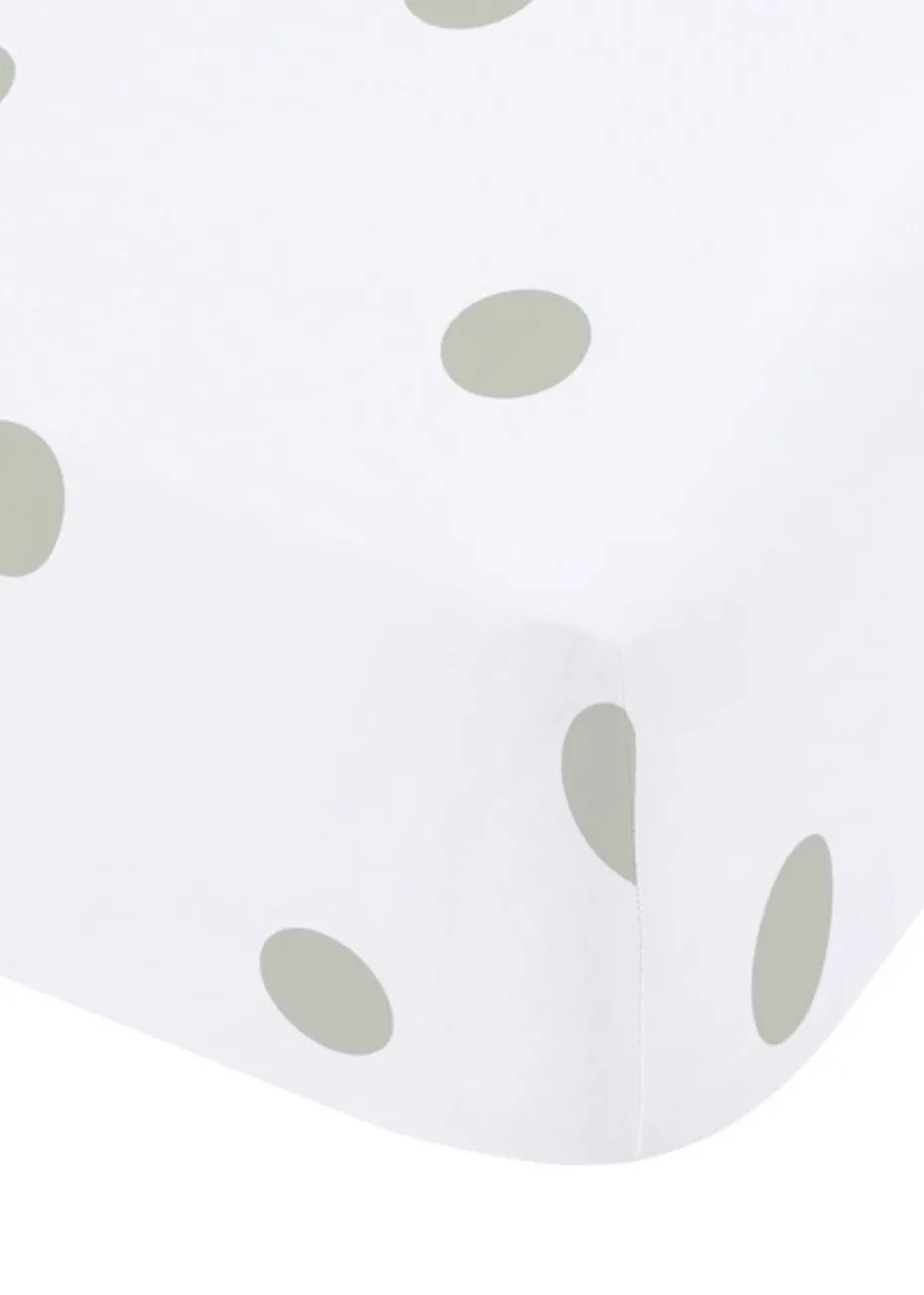 Catherine Lansfield Brushed Polka Dot Cotton Fitted Sheet