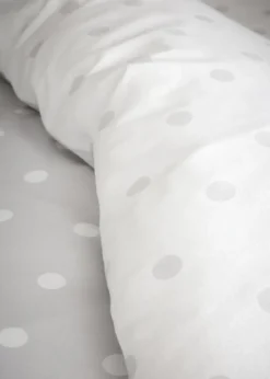 Catherine Lansfield Brushed Polka Dot Cotton Reversible Duvet Cover Set