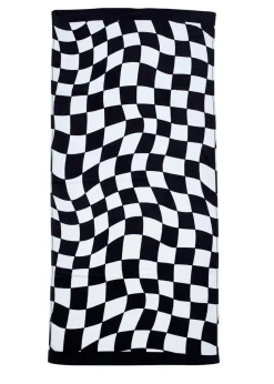Catherine Lansfield Checkerboard Cotton Beach Towel