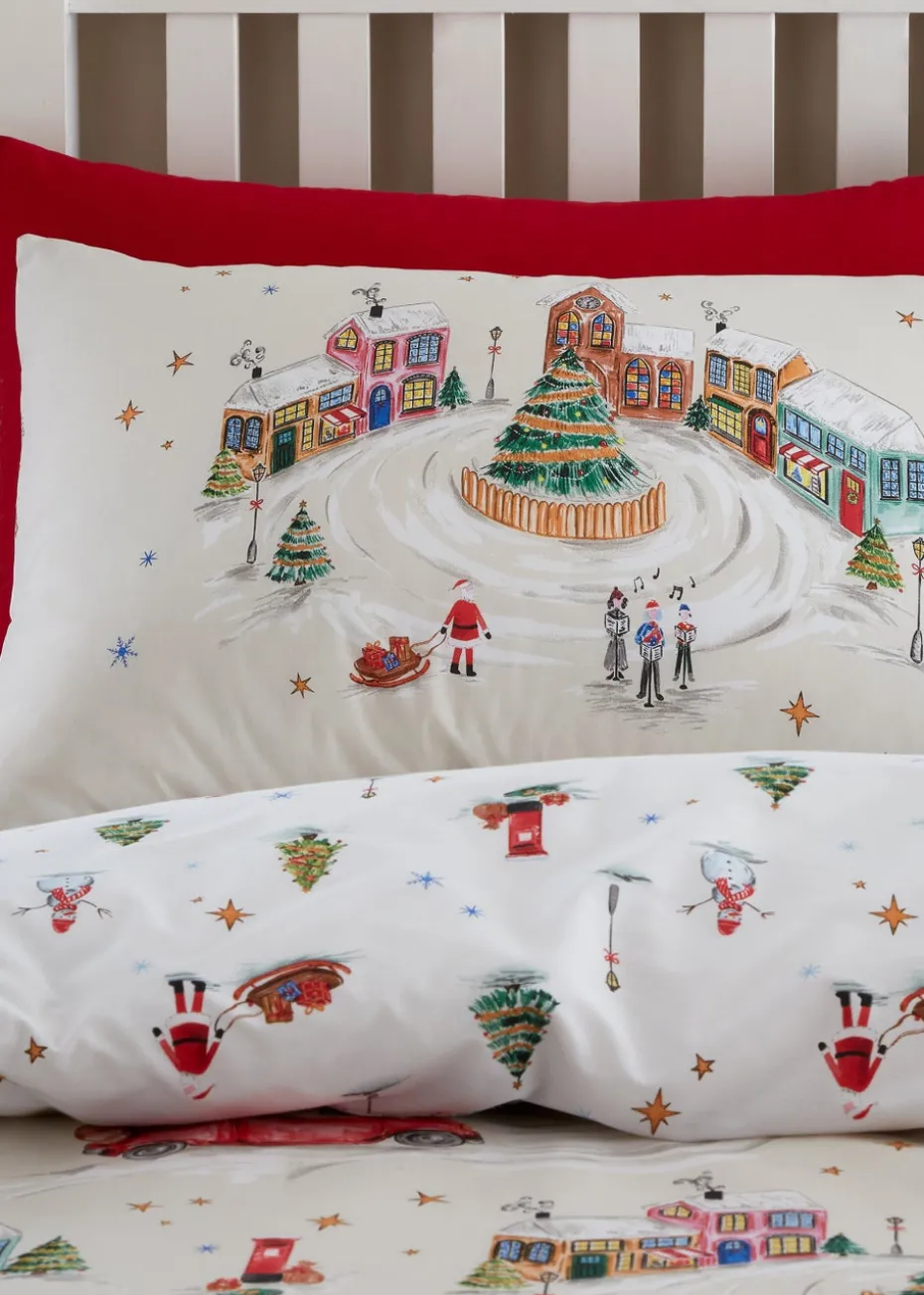 Catherine Lansfield Christmas Town Reversible Duvet Cover Set
