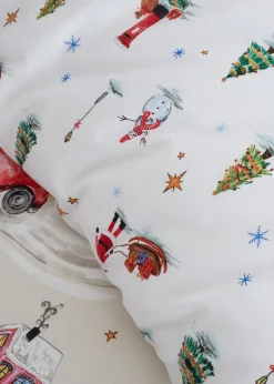 Catherine Lansfield Christmas Town Reversible Duvet Cover Set