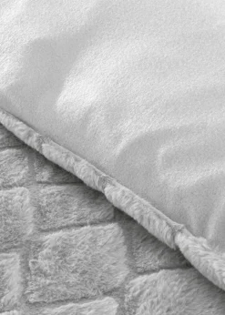 Catherine Lansfield Cosy Diamond Faux Fur Duvet Cover Set