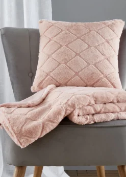 Catherine Lansfield Cosy Diamond Soft 130x170cm Blanket Throw