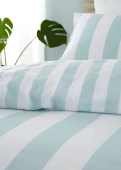 Catherine Lansfield Cove Stripe Reversible Duvet Cover Set