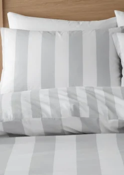 Catherine Lansfield Cove Stripe Reversible Duvet Cover Set