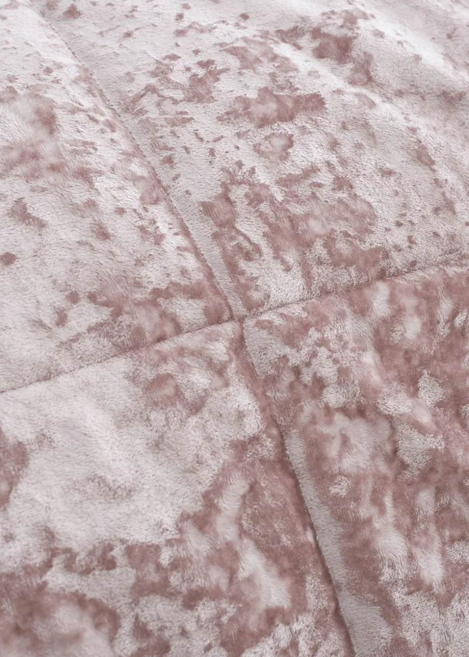 Catherine Lansfield Crushed Velvet Quilted Bedspread (220x220cm)